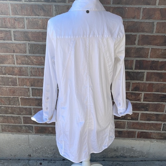 Soft Surroundings White Cotton Button Down Size Small - Picture 3 of 11